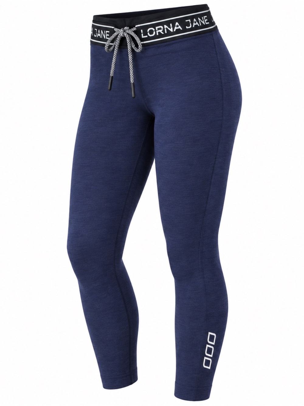 Lorna Jane Deep Navy High-Rise Active Leggings with Branded Waist